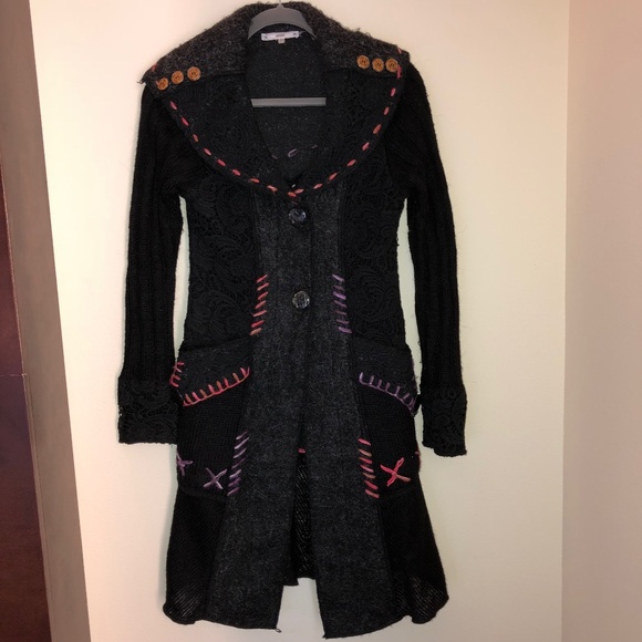 Sioni Sweaters - Sioni Eclectic Decorative Cardigan CL1102